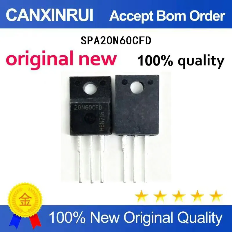 (5-100 Pieces) Brand new original SPA20N60CFD 20N60CFD TO-220F field-effect transistor chip