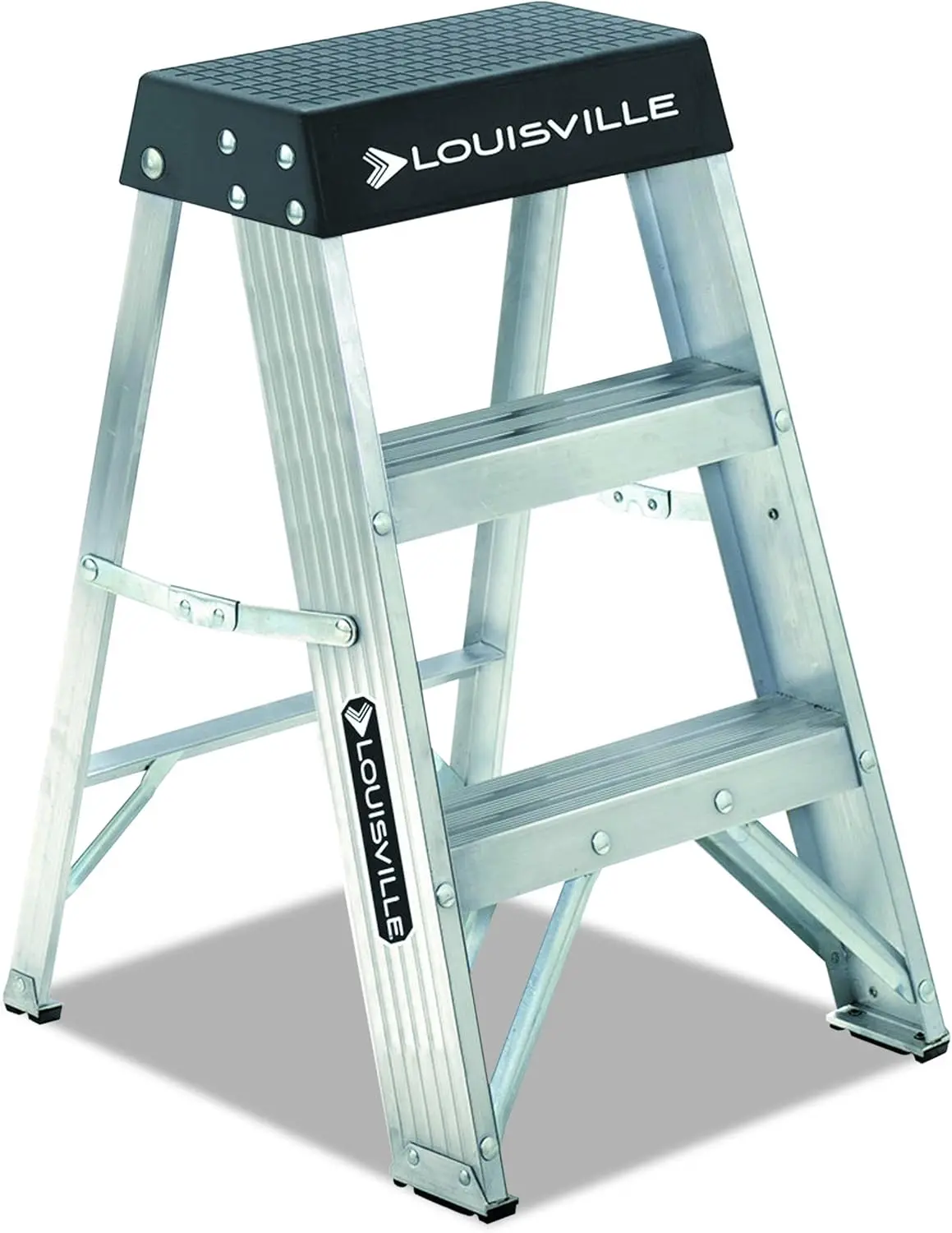 

2-Foot Aluminum Step Stool, 300-Pound Load Capacity, Type IA Industrial Ladder for Home and Workshop