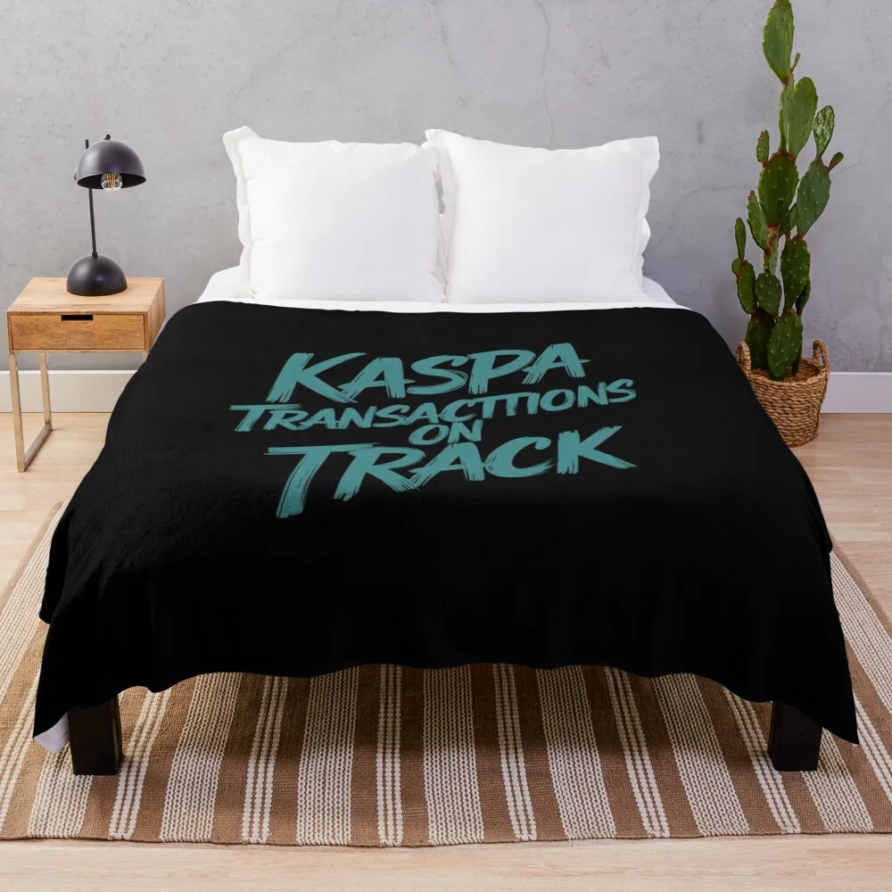 Kaspa Crypto Vigilance Throw Blanket Sofa christmas gifts funny gift Flannel Fabric Blankets