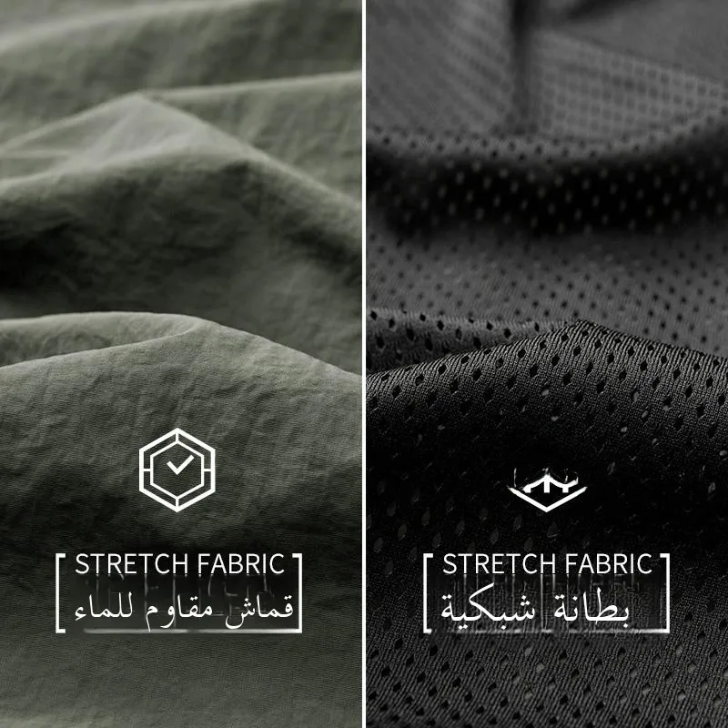 سترة رياضية قصيرة للرجال لفصلي الربيع والخريف، خفيفة الوزن بطبقة واحدة، قميص كاجوال للخارج، موديل رقيق بدون علامة تجارية مسجلة #4