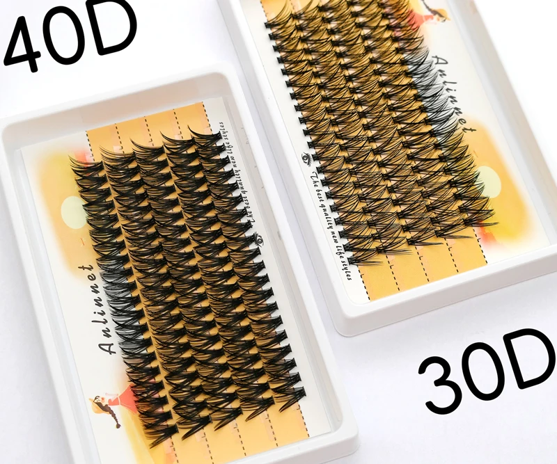 ANNINNET 5 Reihen 100 Cluster, natürliches Make-up für falsche Wimpern, weiche Wimperncluster, professionelle Wimpernverlängerung – Detail 7