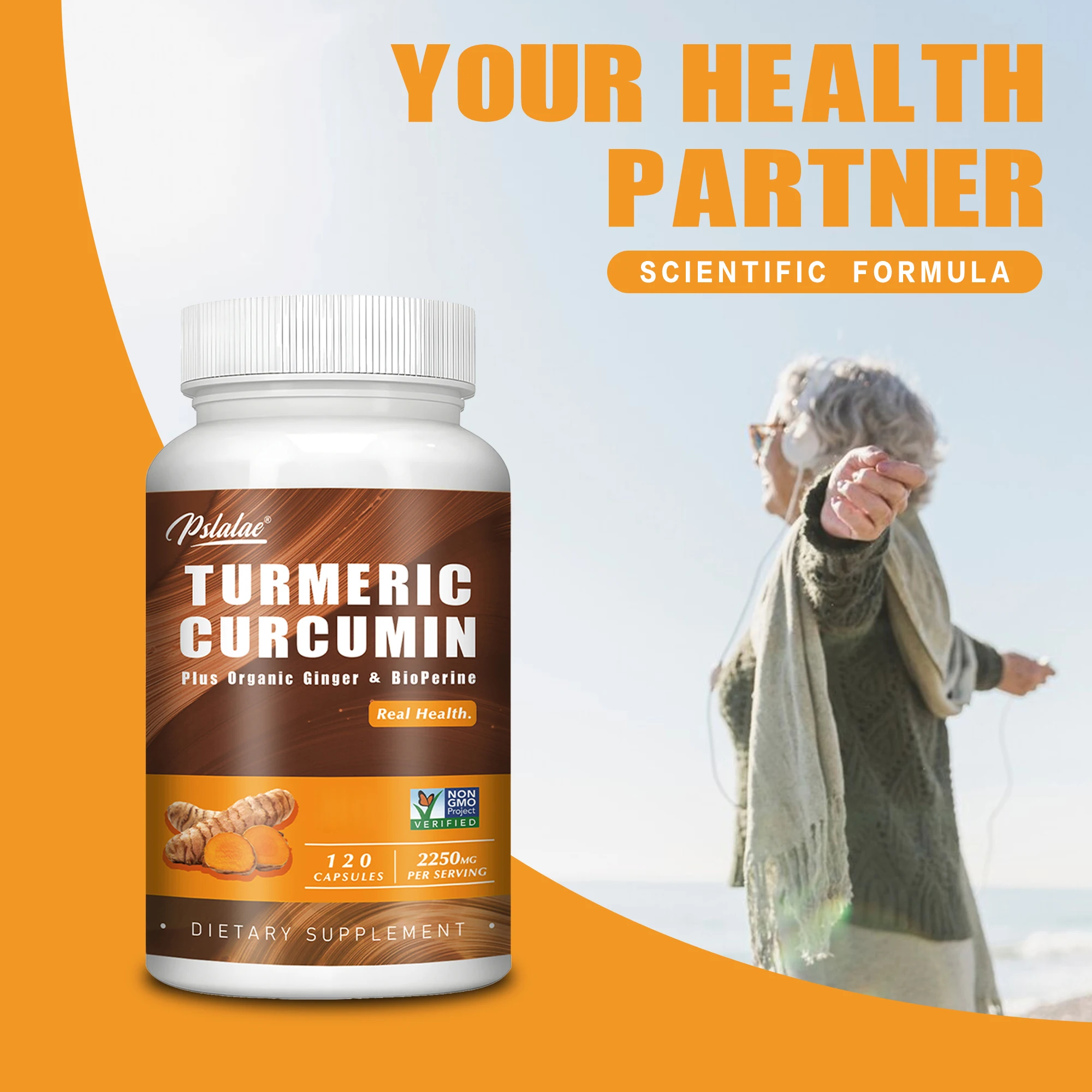 Turmeric Curcumin - Relieve Muscle and Joint Pain, Promote Heart Health, Powerful Antioxidant, Whiten Skin