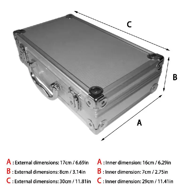 Aluminum Alloy Tool Case, Outdoor Vehicle Kit Box, Portable Safety Equipment, Instrument Case, Suitcase Safety Equipment