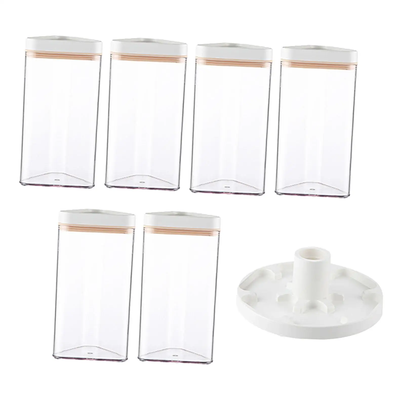 Vacuum Rotating Cereal Container with Airtight Lids Reusable Professional Kitchen Tool Sealed Storage Box for Candy Flour