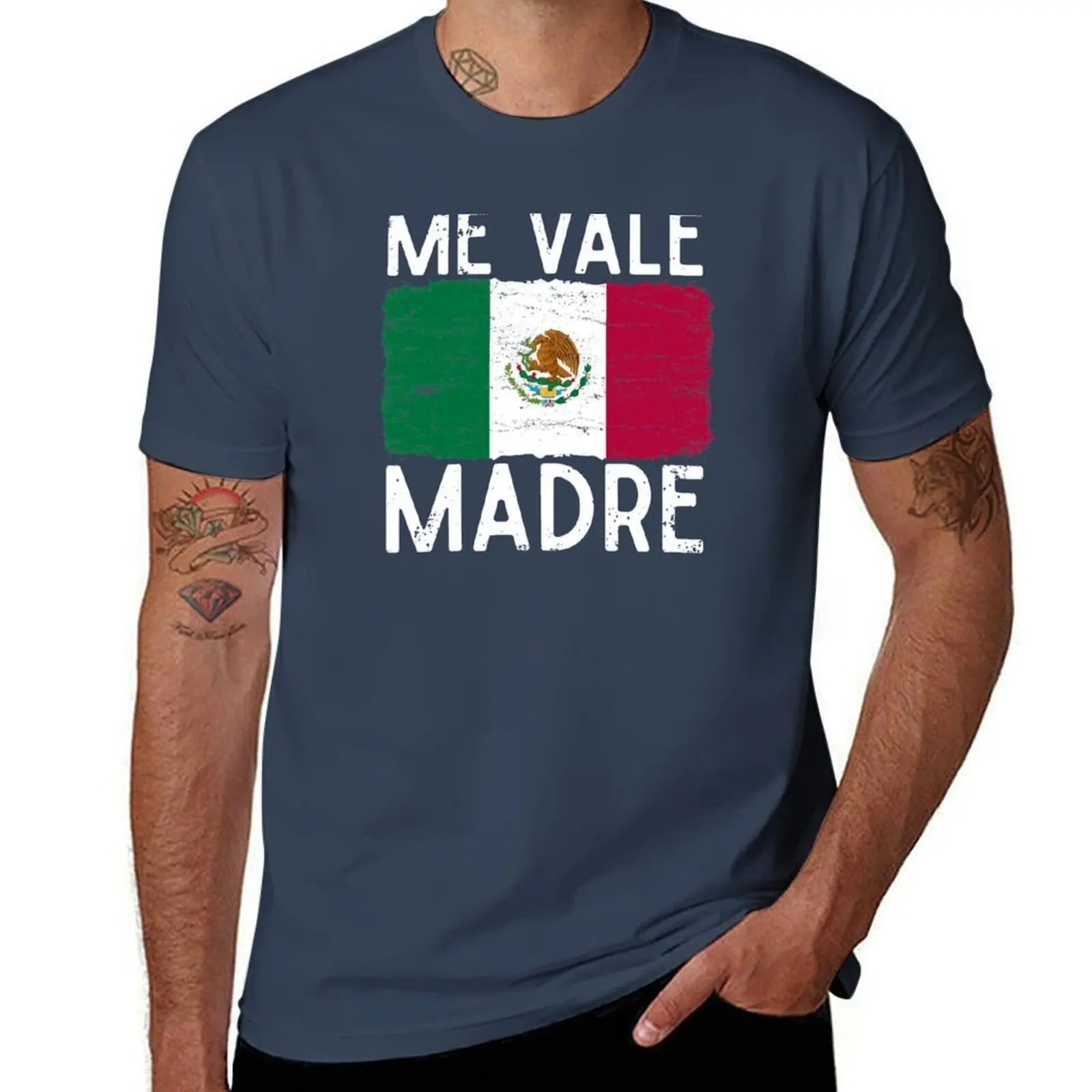 

Spanish Madre Flag Slang Funny Mexican Quote Vale Me T-Shirt Active Wear Sports T-Shirt for Men
