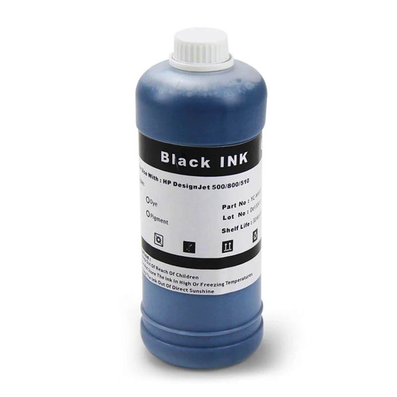 Botella de tinta pigmentada HP82, 4 colores para impresora HP 82, HP Designjet 1000, 500ps, 500, 800ps, 800 ml, 1000ML, ml