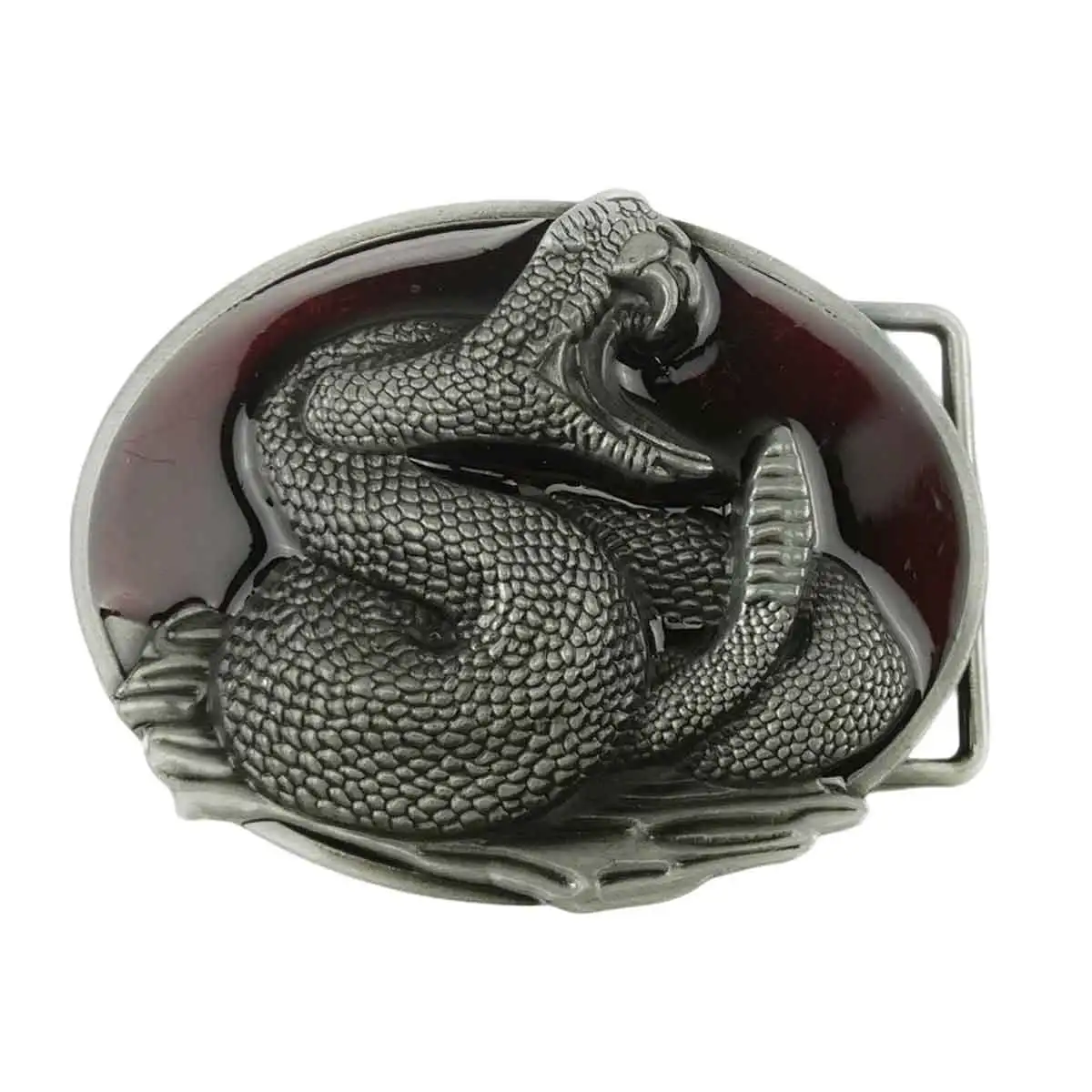 

T-DISOM Men's Fashion Snake Design Belt Buckle Retro Western Cowboys Accessory