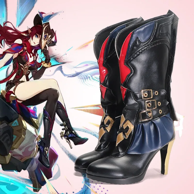 zapatos-de-cosplay-de-anime-genshin-impact-chasca-botas-de-cuero-pu-de-longitud-media-con-tacones-altos-negros-para-halloween-y-carnaval