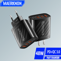 PD 48W USB Type C Charger QC 3.0 Fast Charging for iPhone 15 Xiaomi 13 Samsung Huawei oppo Wall Adapter Mobile Phone Charger