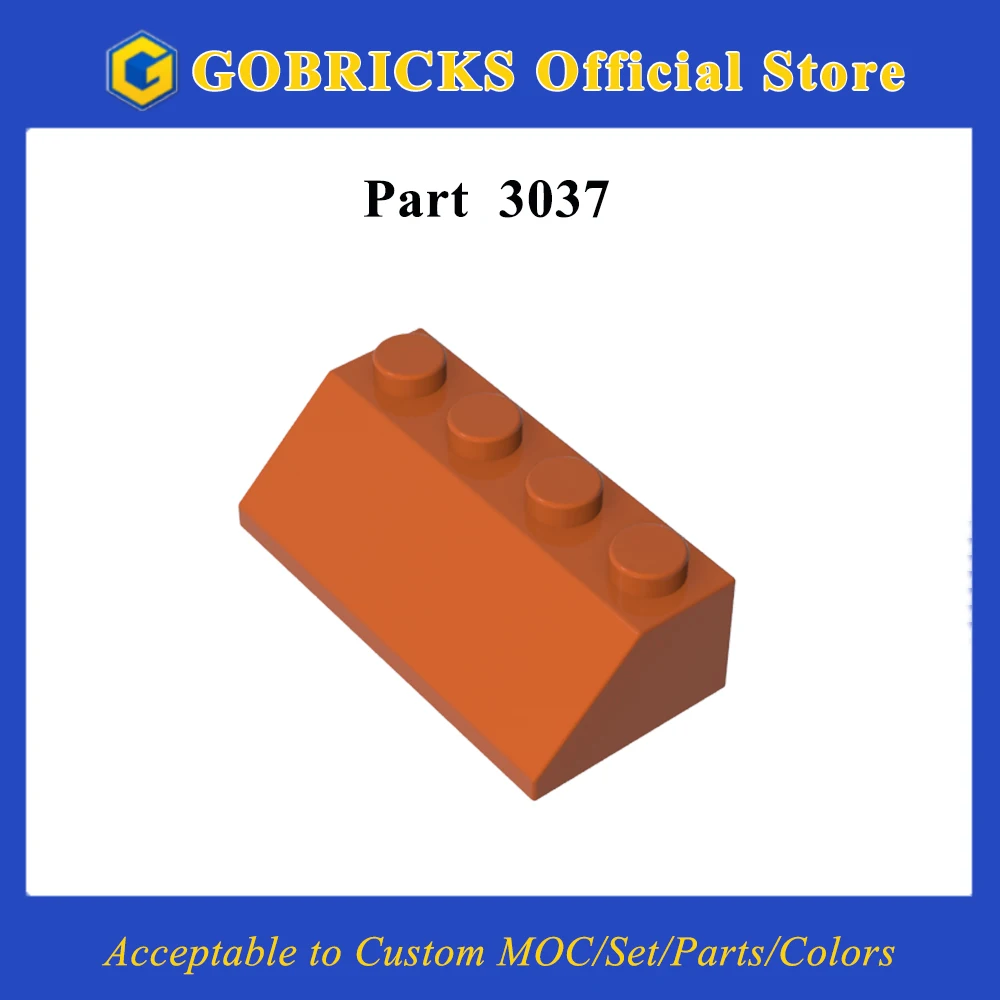 

Gobricks 1 шт. MOC наклон 2x4 45 кирпичей, совместимые с моделью 3037 строительные блоки детские подарки на день рождения развивающие игрушки