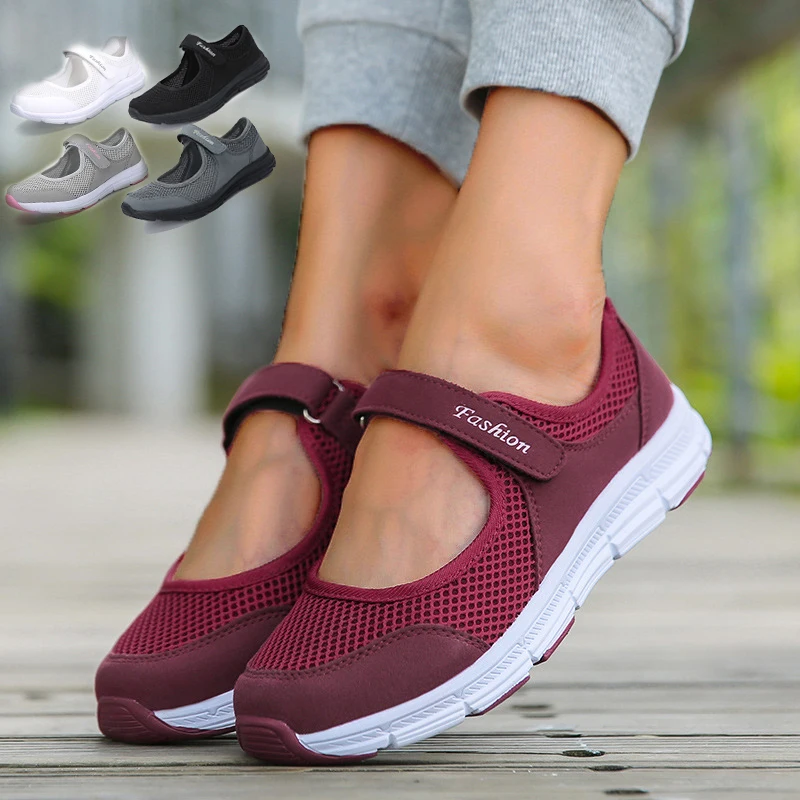 Zapatillas Mujer sepatu Chunky wanita, Sneaker kasual nyaman Jalan