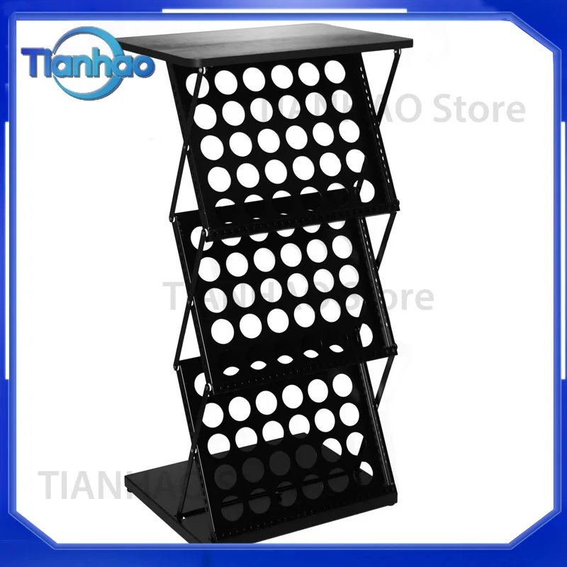 Foldable Magazine Rack and Brochure Display Stand for Catalog Literature Rack and Counter Brochure Holder