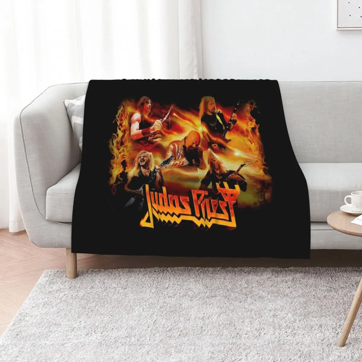 

HFGRJH--- JUDAS PRIEST --- METALCORE Throw Blanket Kid'S Sofas Thins Shaggy Blankets
