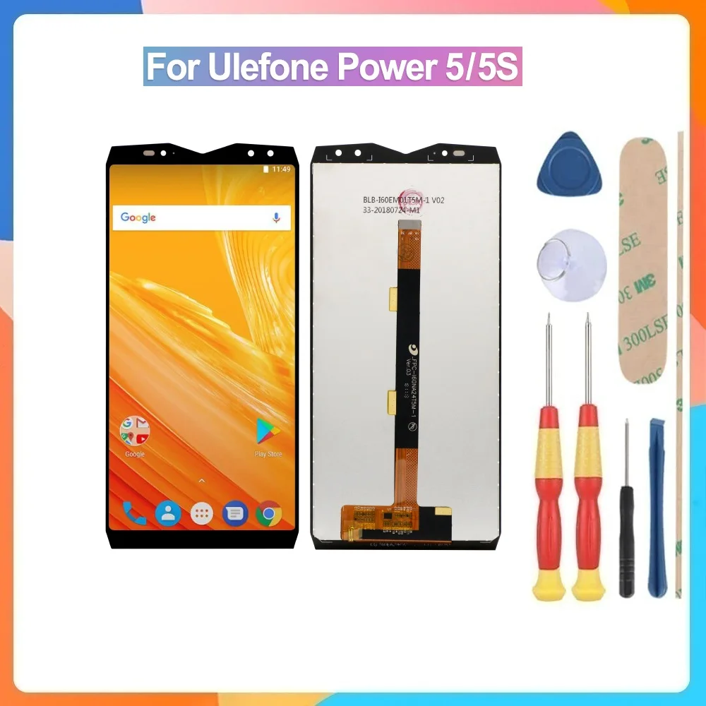 AiNiCole 6.00'' For Ulefone Power 5/Ulefone Power 5S LCD Display Touch Screen Digitizer Assembly