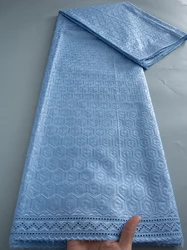 New African Cotton Lace Fabric 2026 High Quality 5 Yards Nigerian Swiss Voile Lace Fabric for Sewing Woman Party Dresses F4200