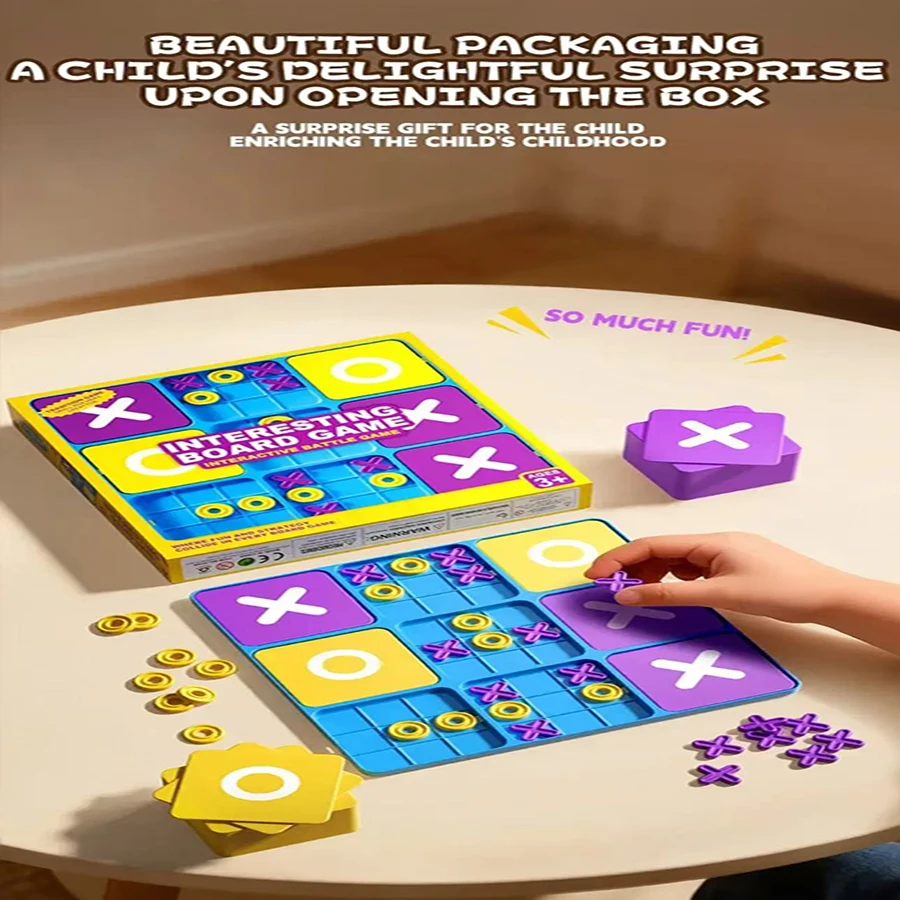 مجموعة واحدة - لعبة الطاولة التعليمية التفاعلية العائلية من Tic-Tac-Toe الممتعة لتطوير مهارات التفكير والمنطق والتكيف #4