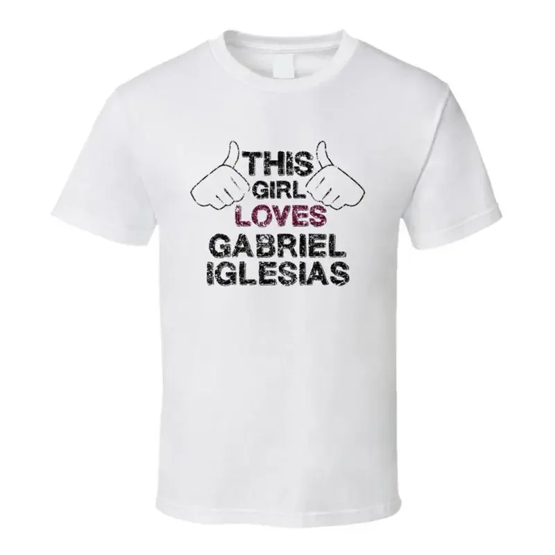 This Girl Loves Gabriel Iglesias Thumbs Love Comedian Comedy Worn Look Cool Fan T shirt
