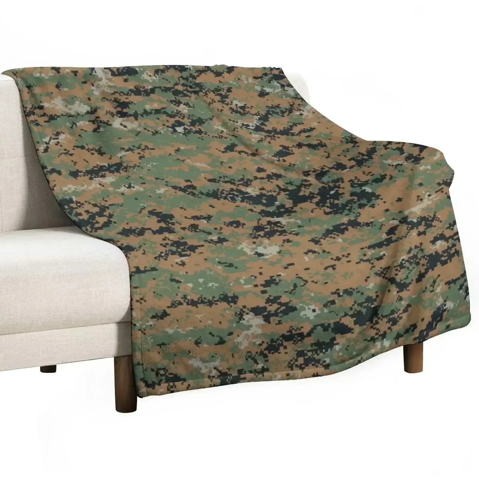 Marpat Camo Throw Blanket Spring Fall Cozy Throw Blanket for Couch