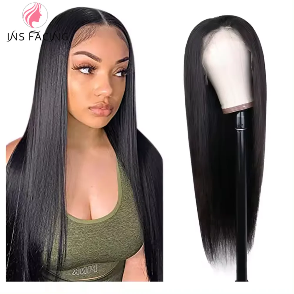 

INS FACING 13x4 200 density Straight Lace Front Human Hair Wig for Women Brazilian Transparent Lace Frontal Wigs Remy Hair