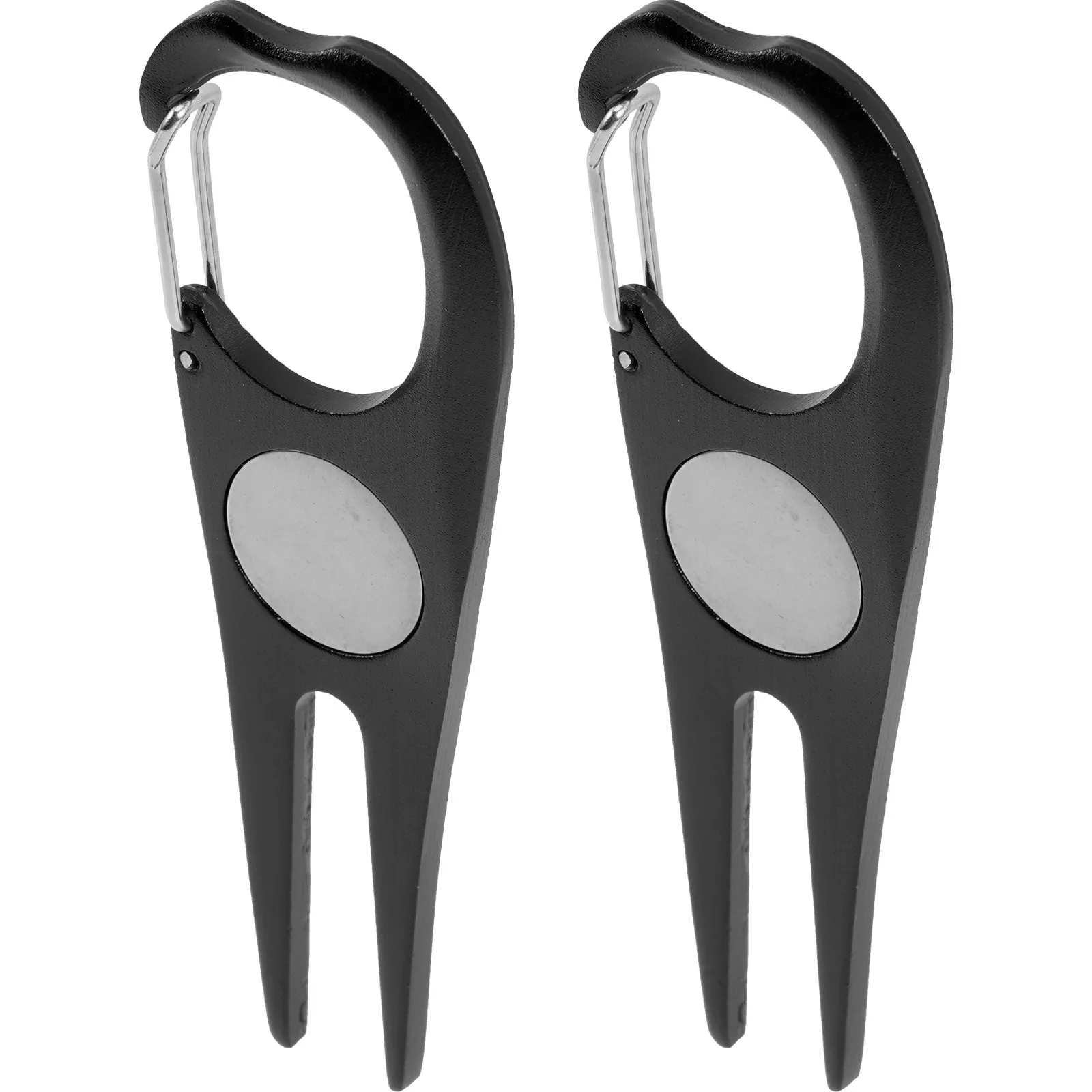 

2Pcs Premium Metal Divot Tool for Golf Course Repair Portable Compact Lightweight Golf Divot Fork Professional Ball Marker