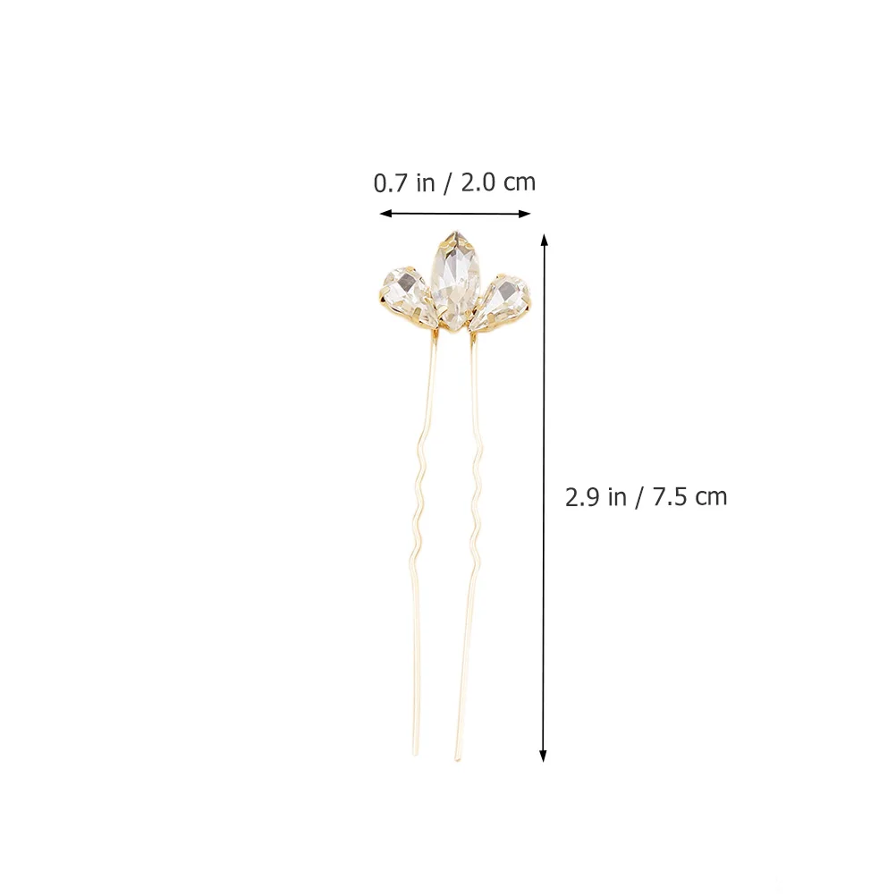 

Rose Gold Alloy Hair Pins Bridal Headwear Durable Lightweight Women Bride Party Banquet Wedding Hairstyle Accessories Hair Clip