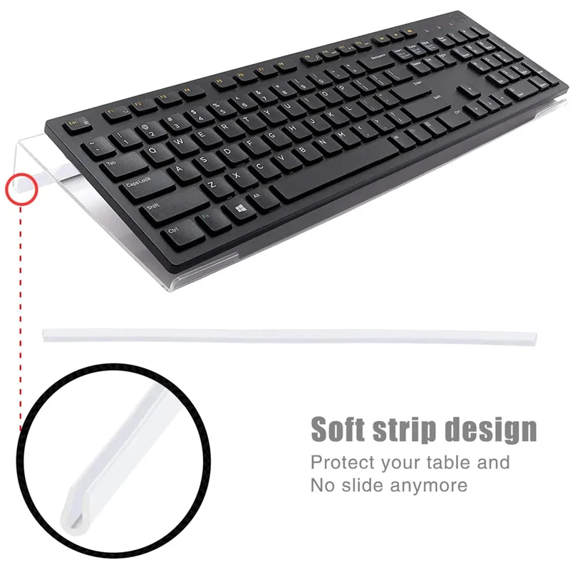 Keyboard Display Stand Laptop Stand Keyboard Riser Notebook Computer Keyboard Feet Acrylic Adjustable Tilting Keyboard Lifter