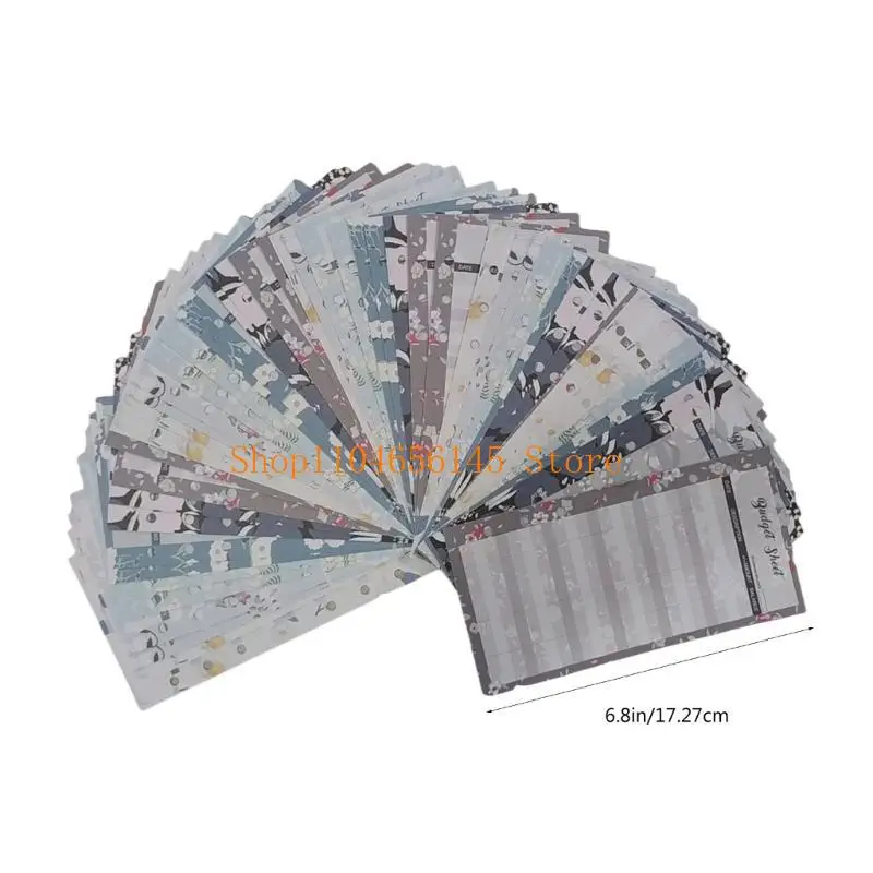 5asd 60Pcs Budget Sheet 6-Hole Weekly Monthly Budget Sheets Budget Binder Refills