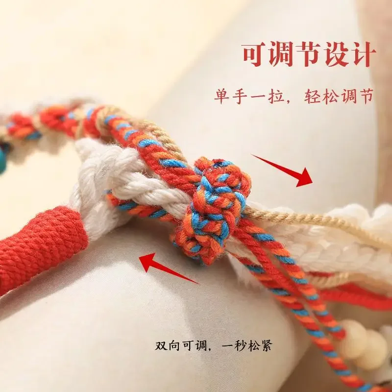 Putuo Berg Ghost Uitgaven Cinnaber Armband Chinese Tibetaanse Stijl Handgemaakt Geweven Handtouw Wit Rood Kleur Charmes Handstring