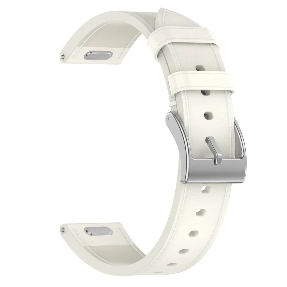 20mm Press leather strap Watch Band Bracelet For Garmin vivoactive 6 5 Watch Strap Soft Head layer leather button Watchband