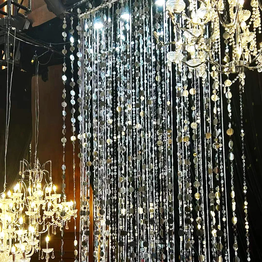 

Sequin Bead Curtain Glitter Tassel Background Wall Gold Silver Pearl Hanging Backdrop for Wedding Birthday Christmas Party Decor