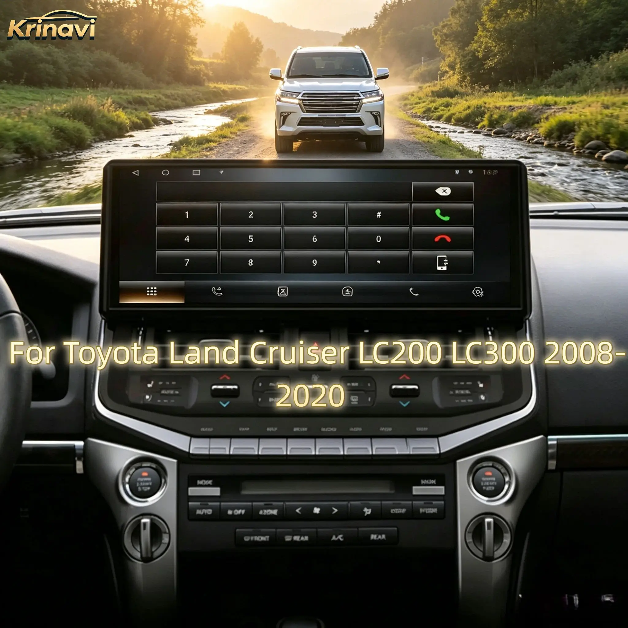 For Toyota Land Cruiser LC200 LC300 2008-2020 12.3
