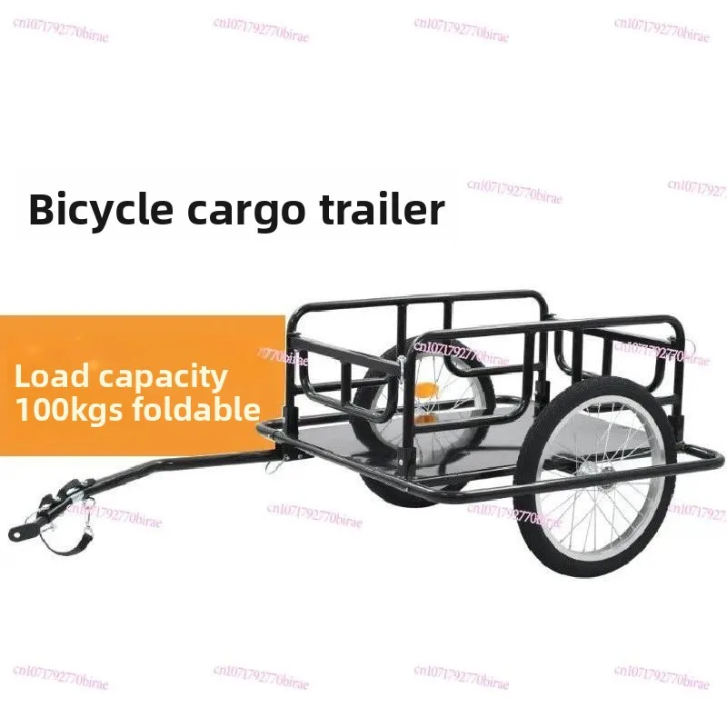 Foldable Cargo Bicycle Trailer Outdoor Riding Rear Hanging Freight Bucket Bicycle Traction Tool Car