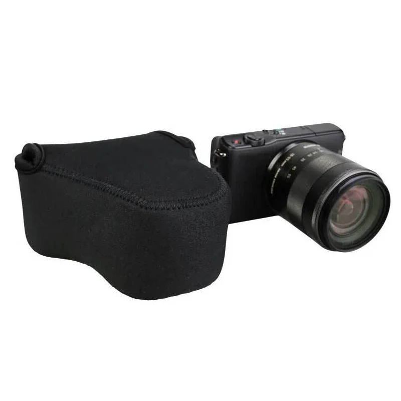 Neoprene Mirrorless Black Camera Pouch Case Bag Soft Camera Pouch For Outdoor Portable Shockproof Camera Bag