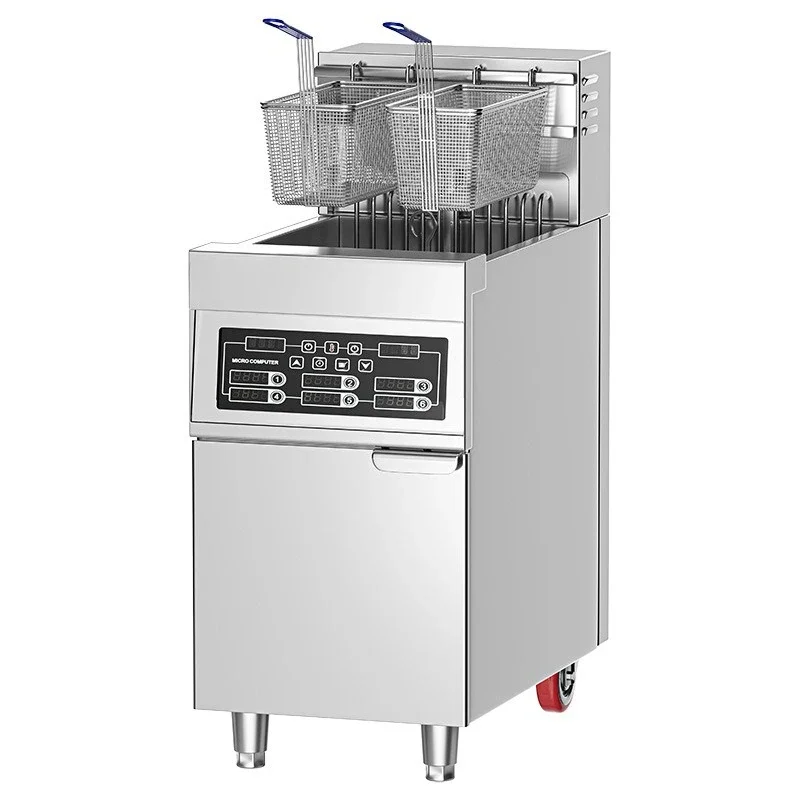 

Vertical electric fryer, commercial automatic lifting intelligent double-cylinder double-slot fryer