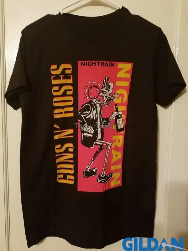 T-shirt noir Guns N trash Nightrain Tour, Asap, Nouveau