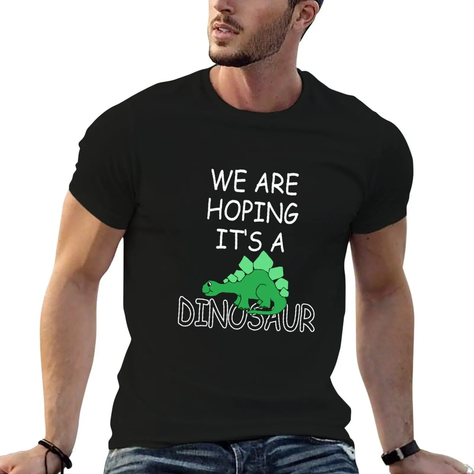 Funny Pregnant Design We Are Hoping It's a Dinosaur T-Shirt designer shirts oversized t shirt shirts graphic tees mens fashion