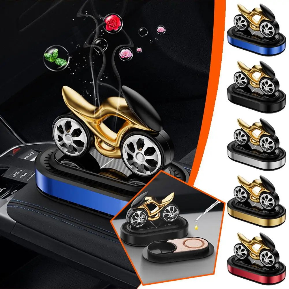 

Солнечный автомобильный освежитель воздуха, духи, модель мотоцикла, центр, духи, солнечная вращающаяся консоль, освежитель воздуха, автомобильный декор для ароматерапии M7N4