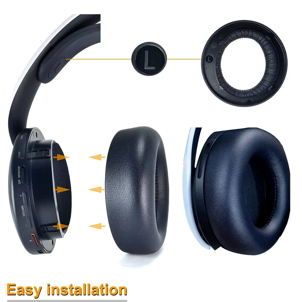 Replacement Ear Pads Cups Earpad Memory Foam Cushions For Sony Playstation PS5 Pulse 3D Wireless Headphones Headset