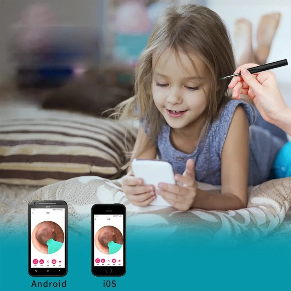 With Camera Visual Ear Scoop Portable Earwax Removal Otoscope Endoscope Camera for Android IOS Ear Wax Removal Tool For Adult