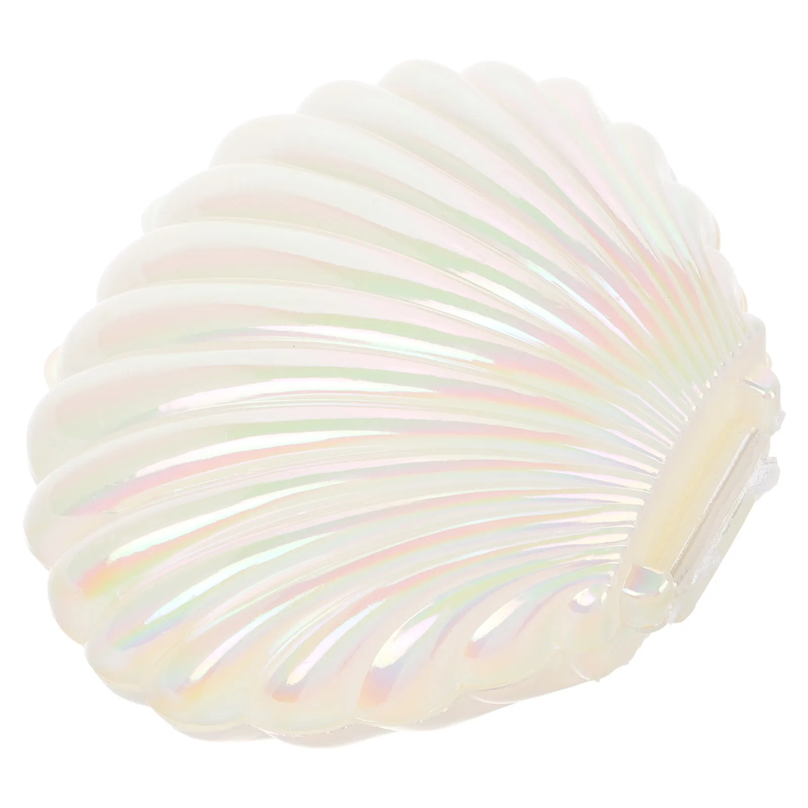 

Shell Shaped Jewelry White Plastic Earring Storage Dish Container Holder Case Decorative Storage Case Seashell Jewelry Box