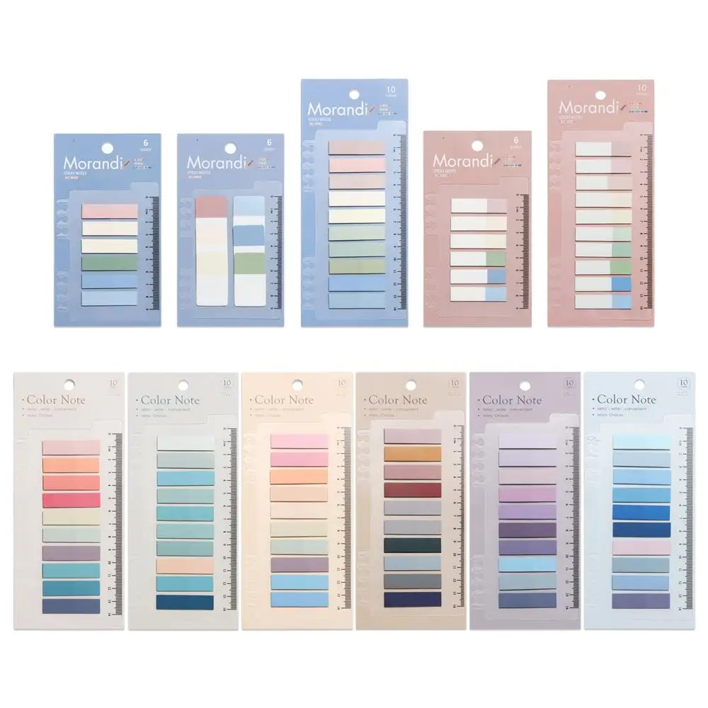 60/120/200pcs Novelty Stationery Bookmark Tab Strip Label Index Flags Paster Sticker Loose-leaf Sticky Notes Memo Pad