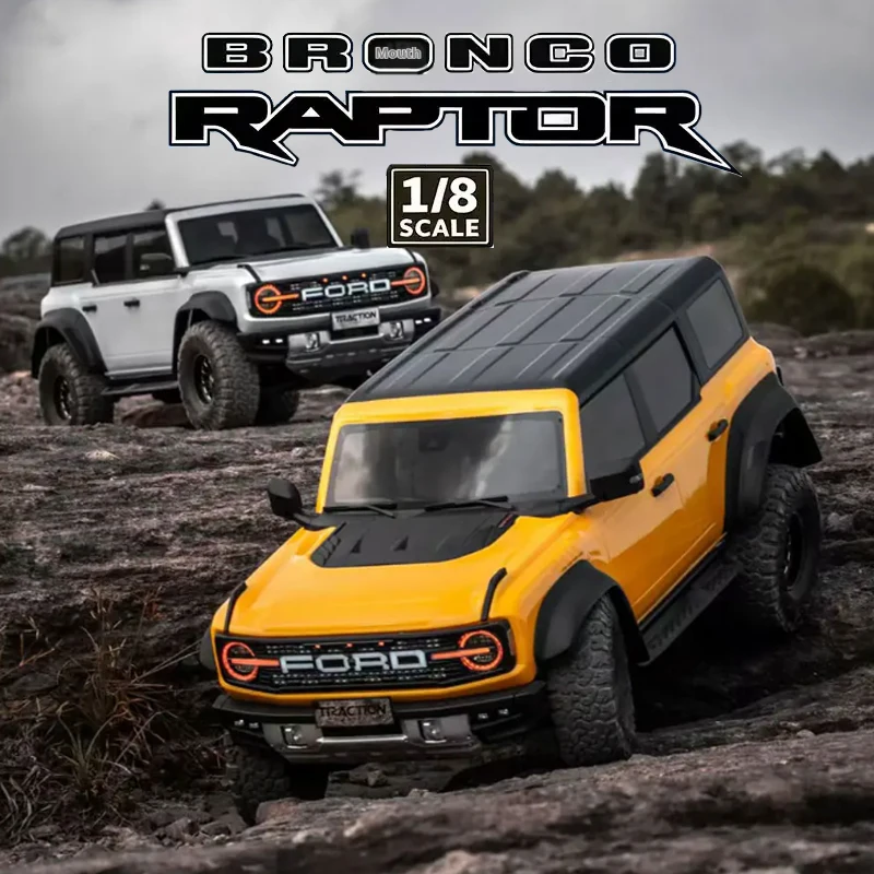 Km 1:8 Ford Bronco Raptor Rc Crawler Car Remote Control Electric Off Road Vehicle With Differential Lock Dual Speed Toy