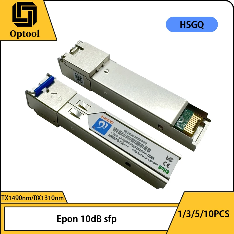10dB EPON OLT SFP GBIC 1490/1310nmFIber PON module 10DB EPON OLT SFP Modules SC port Compatible With BDCOM HW ZTE HIOSO Ubiquiti