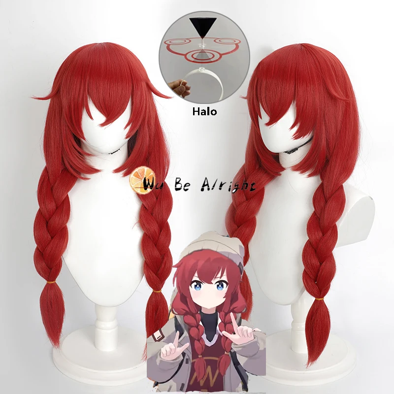 

Синий архив Konuri Maki, игровой парик для косплея, длинная красная витая коса, термостойкие синтетические волосы, Halo, Хэллоуин, карнавал, вечеринка