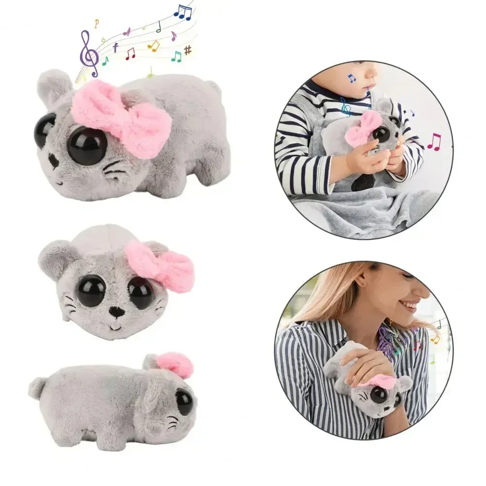 Traurige Hamster Plüsch tier musikalische Bowknot Hamster Plüsch tier Puppe nach Hause Schlafzimmer Dekoration Kinder Erwachsene Geburtstags geschenk