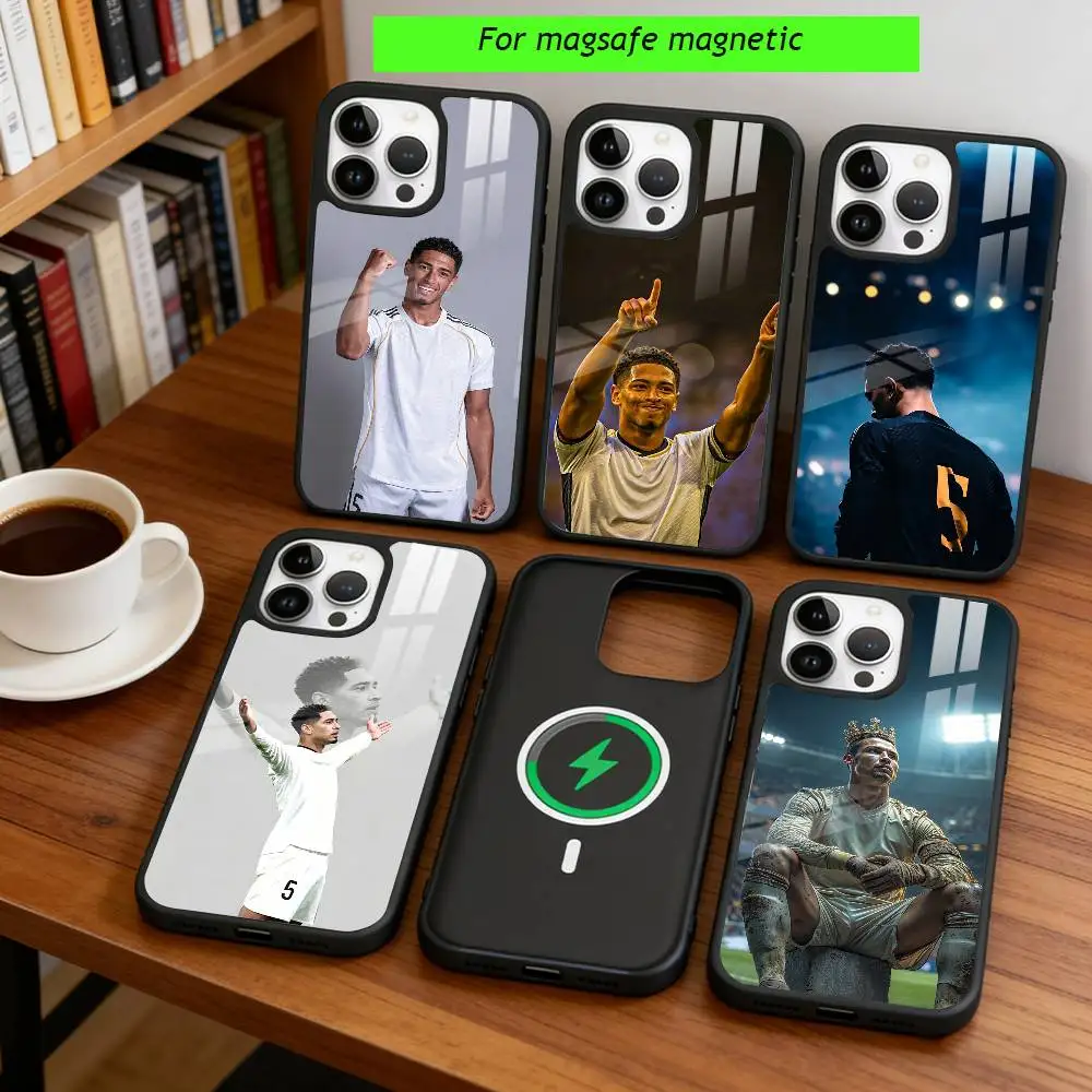 

J-Jude B-Bellingham Phone Case For iPhone17,16,15,14,13,12,11 Plus,Pro Magnetic For Magsafe Wireless Charging