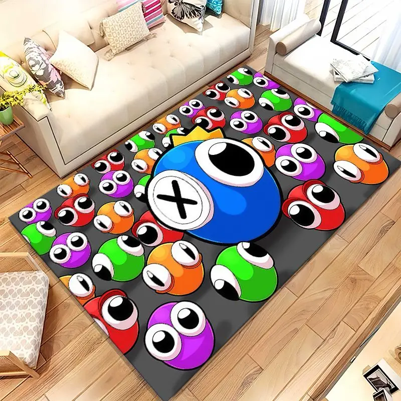 Thriller Cute R-Rainbow Friends Game Non-Slip Large Area Rug for Living Room,Bedroom Playroom Carpet Mat for Sofa,Home Decor