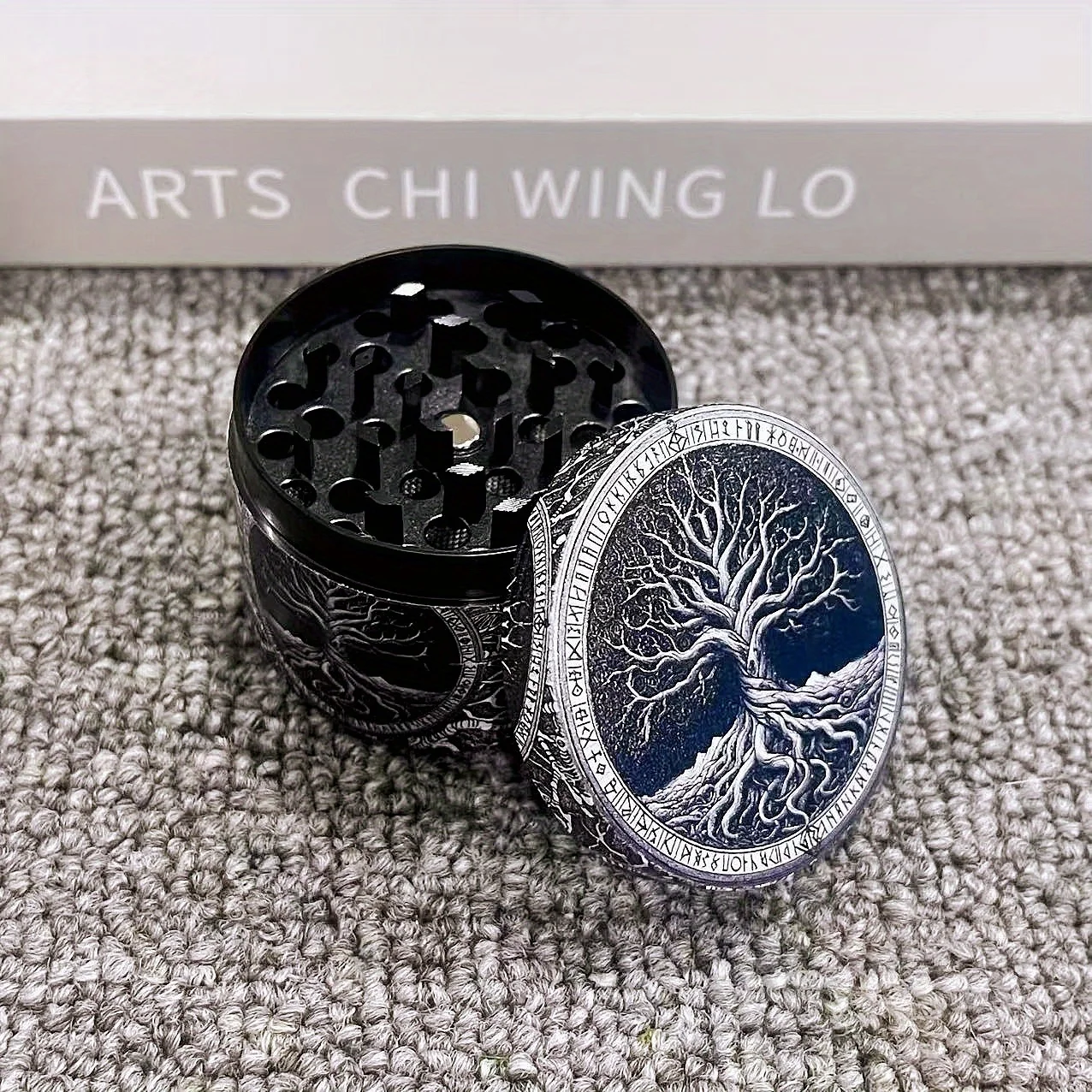 2inch Metal Tree Herb Grinder 4 Layers Crusher Salt Pestle Mortar Manual Pepper Mill Tobacco Grass Grinder Smoking Tool