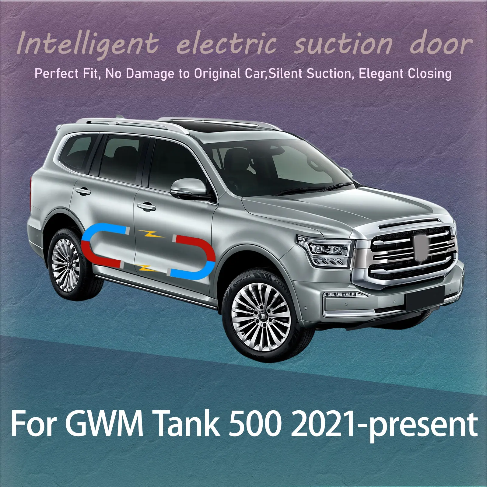 Electric Soft Close Door Kit For GWM Tank 500 2021–Now Auto Silent Anti-Slam Suction Door System Automatic Quiet Closing Latch