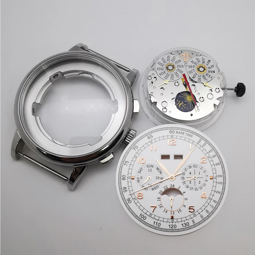 42-mm-Herrenuhrengehäuse + Zifferblatt + Zeiger + automatisches Uhrwerk ST1655
